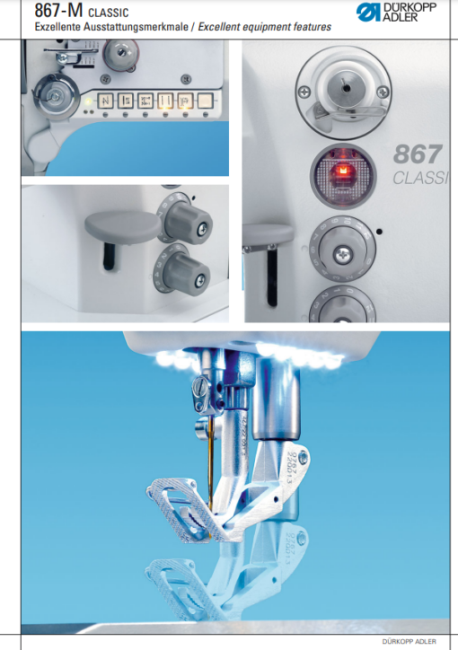 Machine triple entrainement 2 aiguilles DURKOOP ADLER 867-290342-M - crochet XXL - COUPE FIL – Image 3