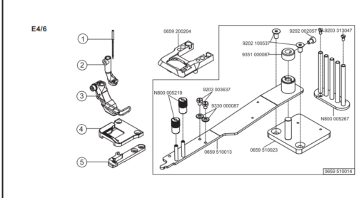 Kit bordage pour machine DA669- DURKOOP ADLER